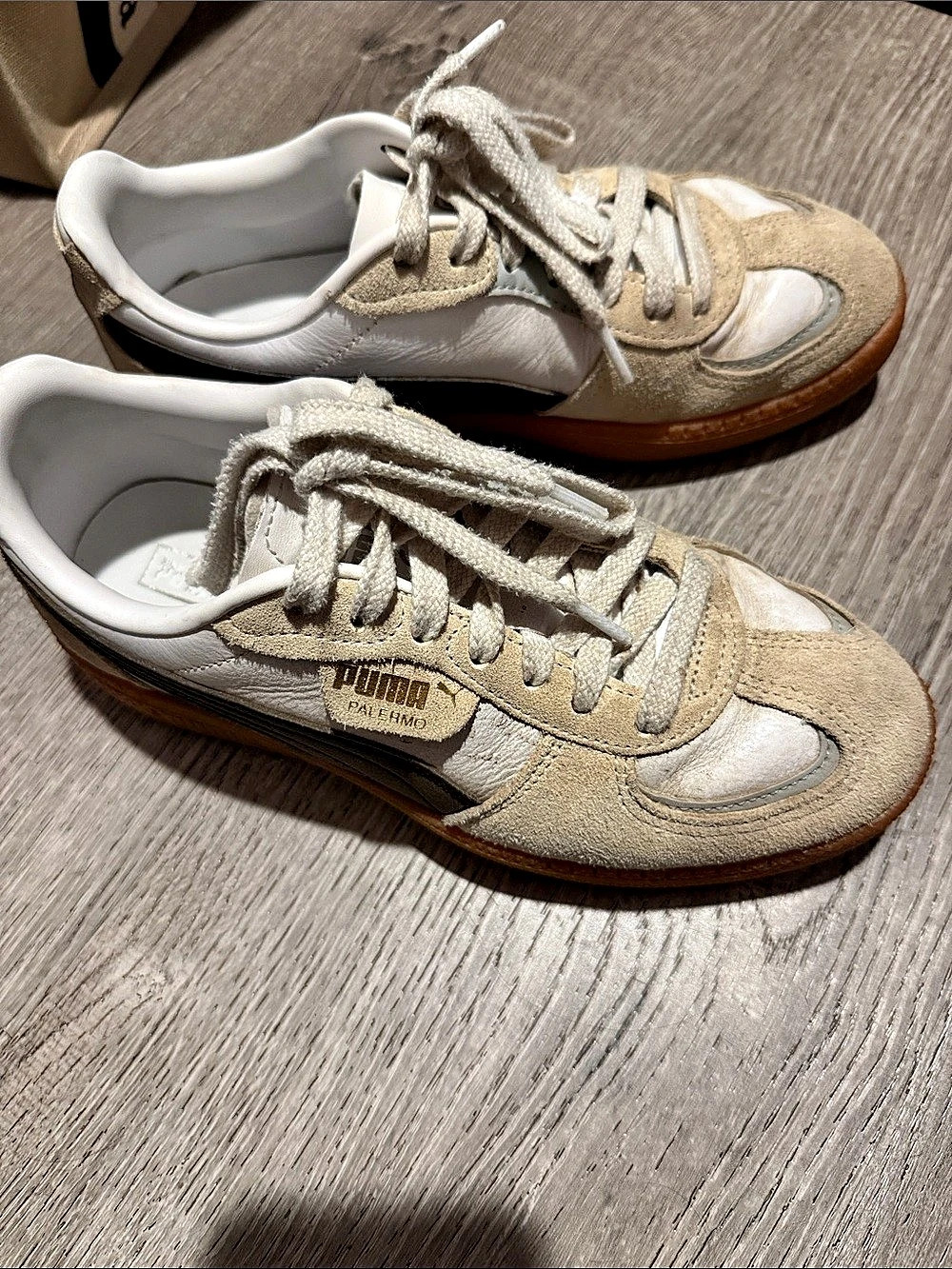 Puma Palermo Moda White Black Gum Sneakers Cream & White US Women’s 9